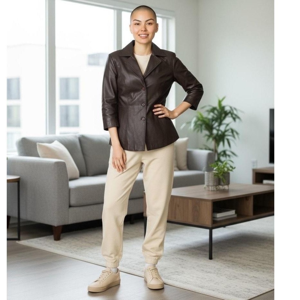 Wrapper‎ High Fidelity Women Oly Bronze Lightweight Blazer Modern Size Medium